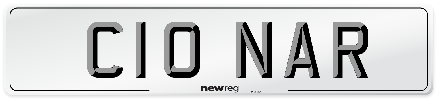 C10 NAR Number Plate from New Reg